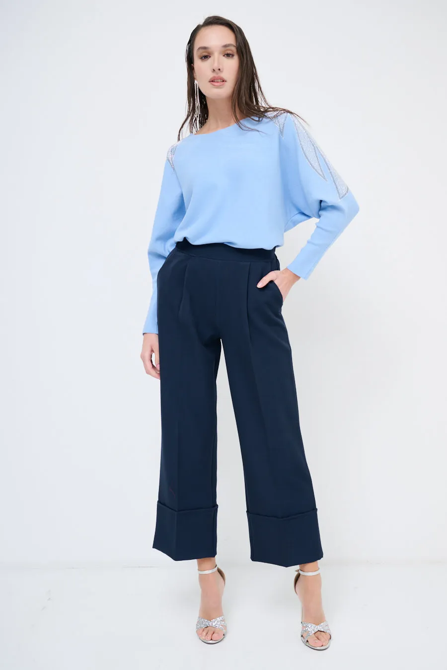 Pleated wide-leg trousers wholesale