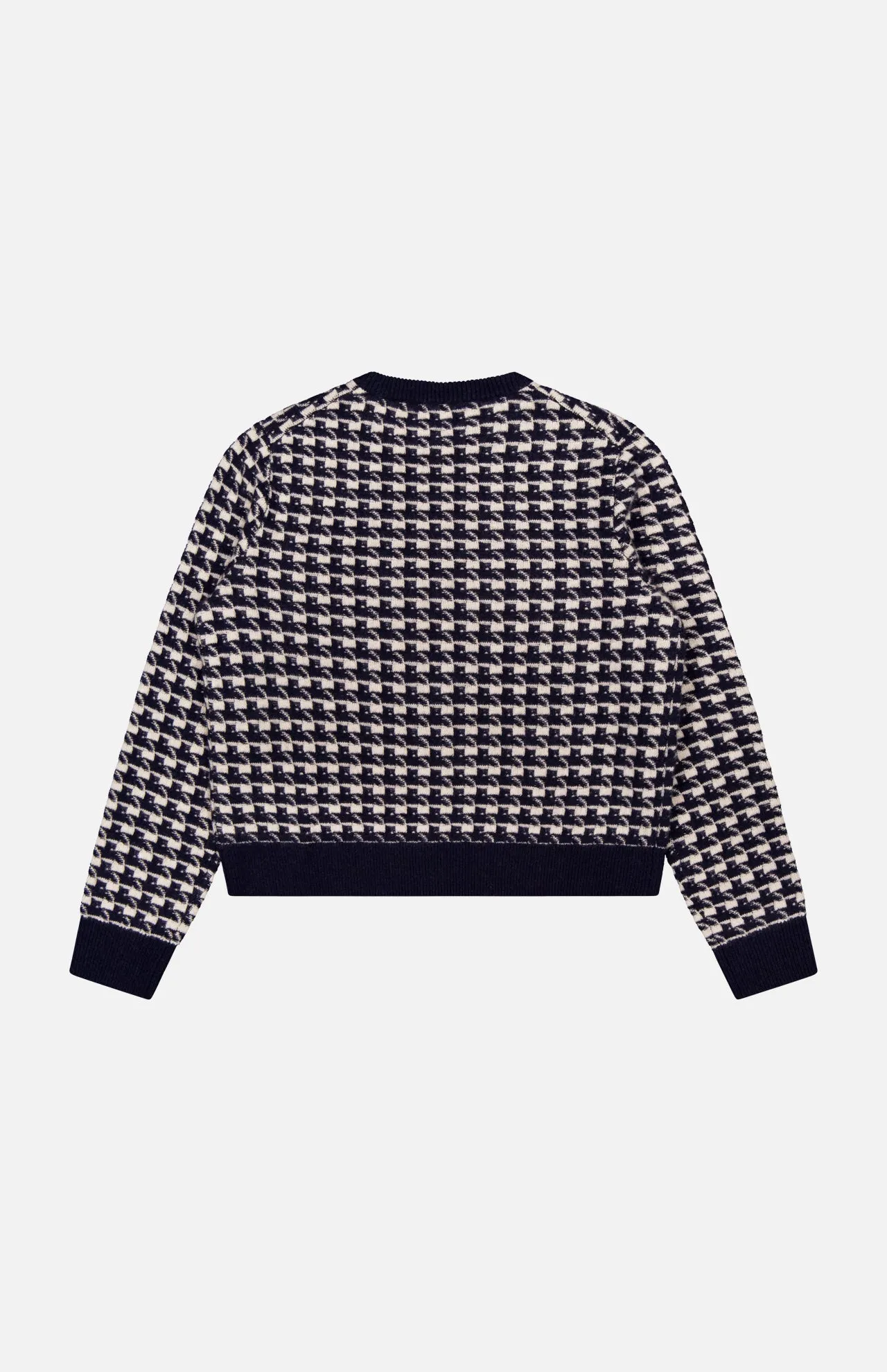 Printed Cashmere Crew Neck Sweater