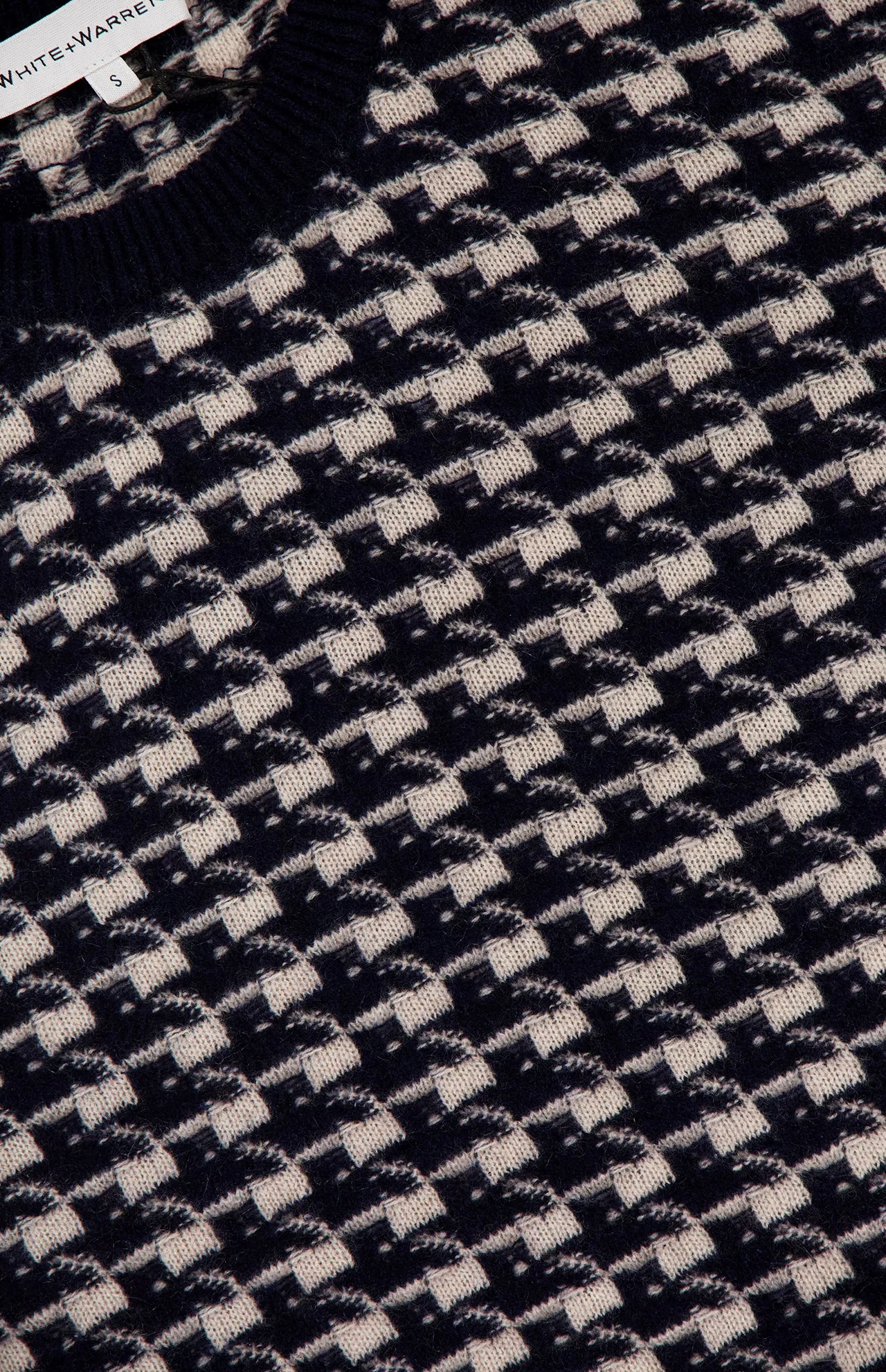 Printed Cashmere Crew Neck Sweater