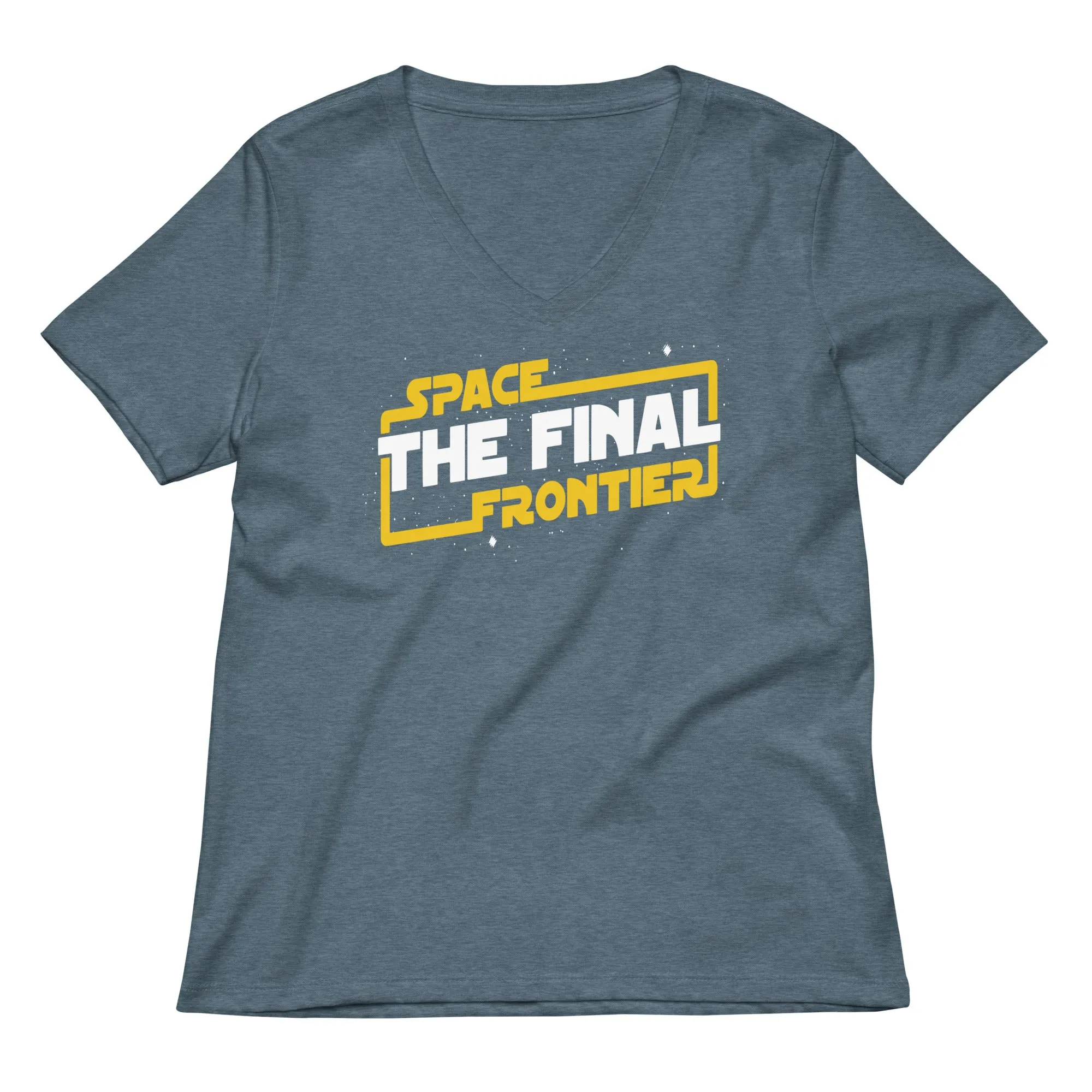 Space The Final Frontier Women's V-Neck Tee