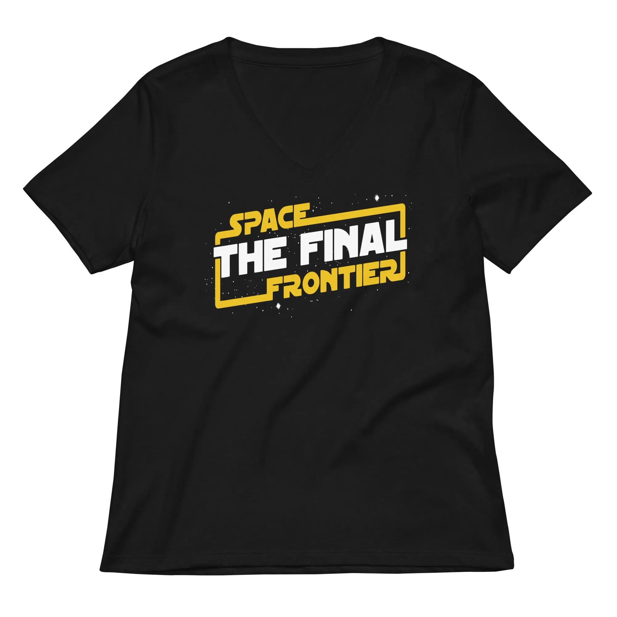 Space The Final Frontier Women's V-Neck Tee