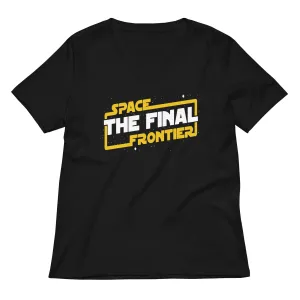 Space The Final Frontier Women's V-Neck Tee