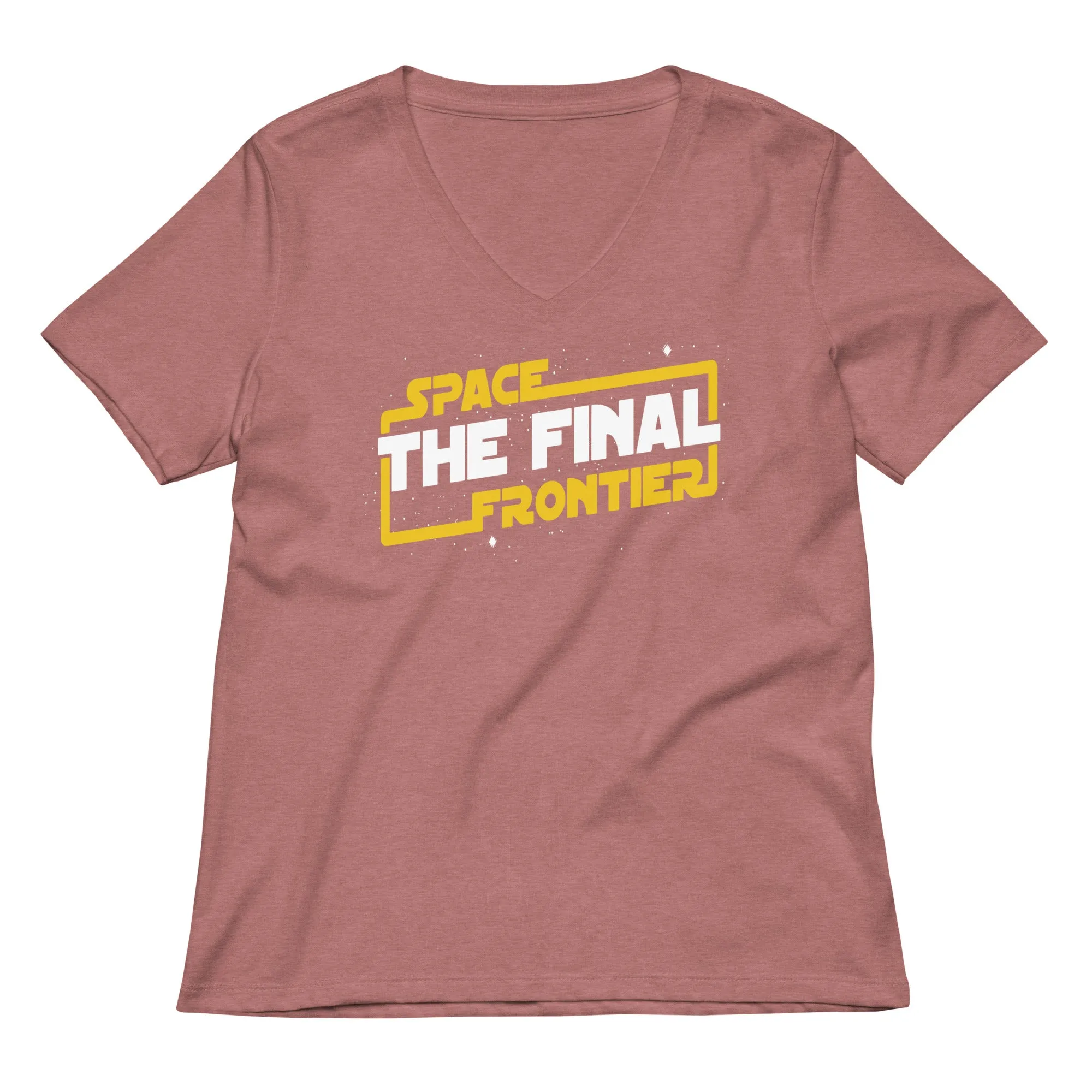 Space The Final Frontier Women's V-Neck Tee