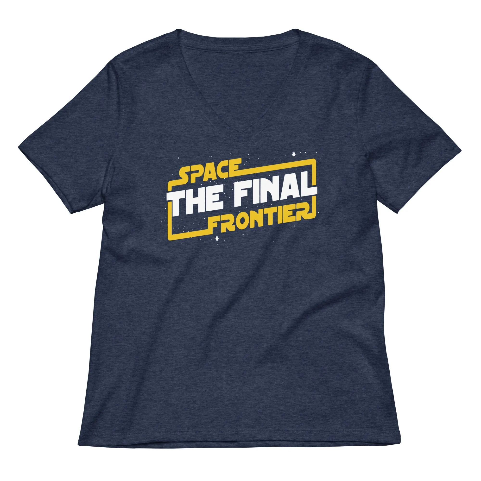 Space The Final Frontier Women's V-Neck Tee