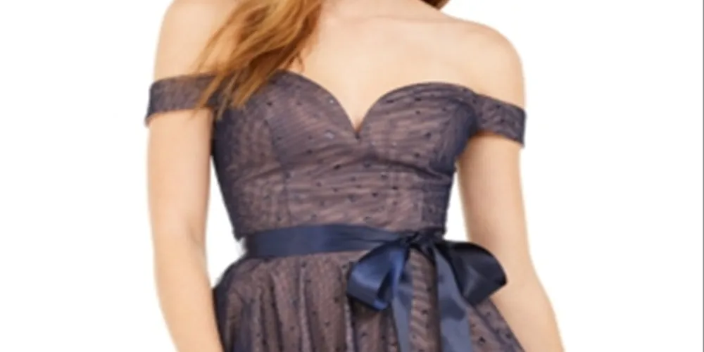 Teeze Me Junior's Mini Formal Cocktail and Party Dress Blue Size 1