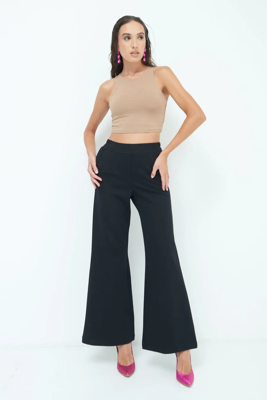 Wide leg high-waisted pants wholesale
