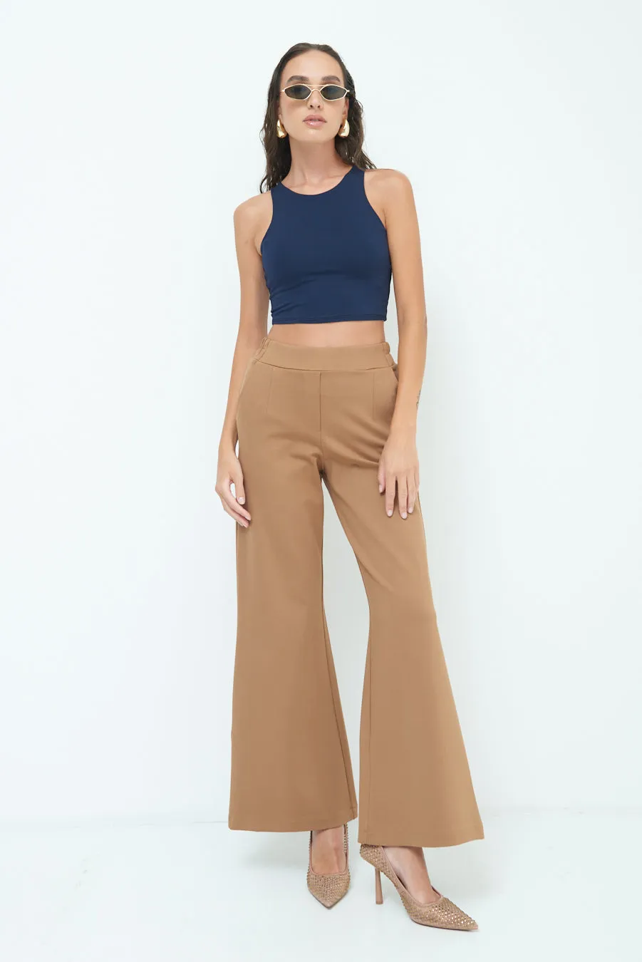Wide leg high-waisted pants wholesale