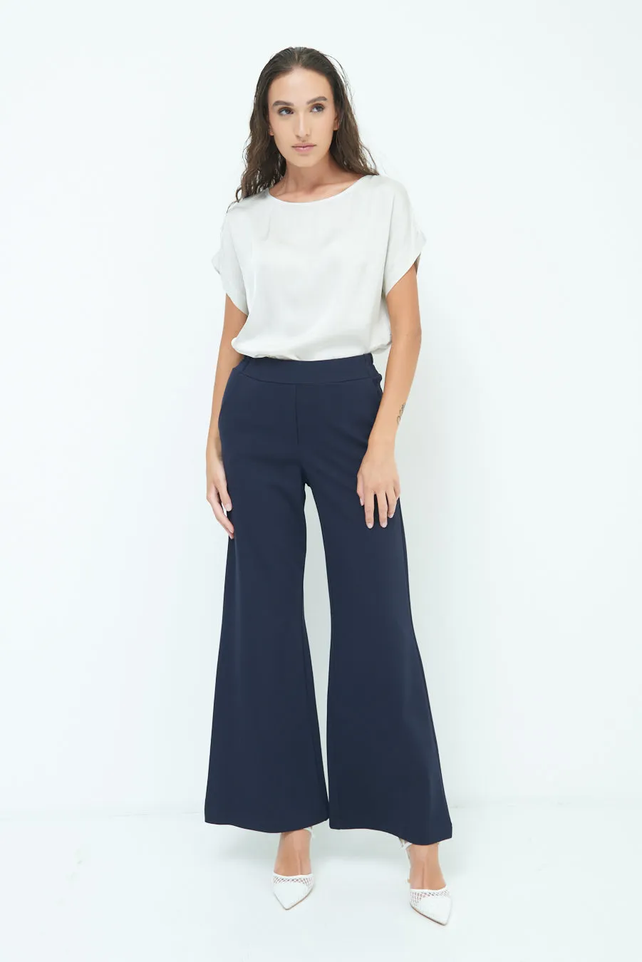 Wide leg high-waisted pants wholesale