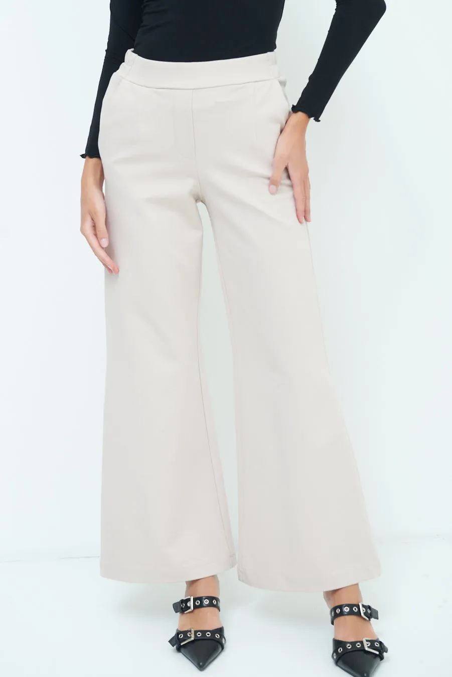Wide leg high-waisted pants wholesale