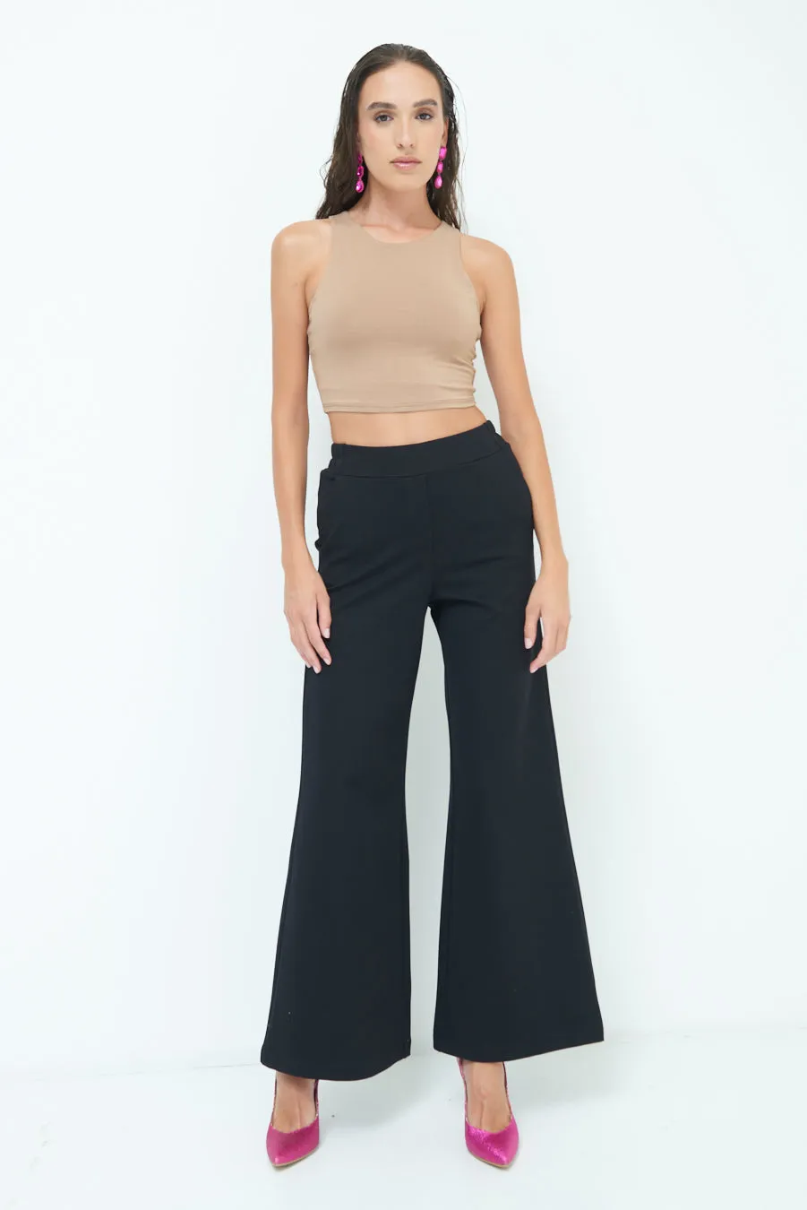 Wide leg high-waisted pants wholesale
