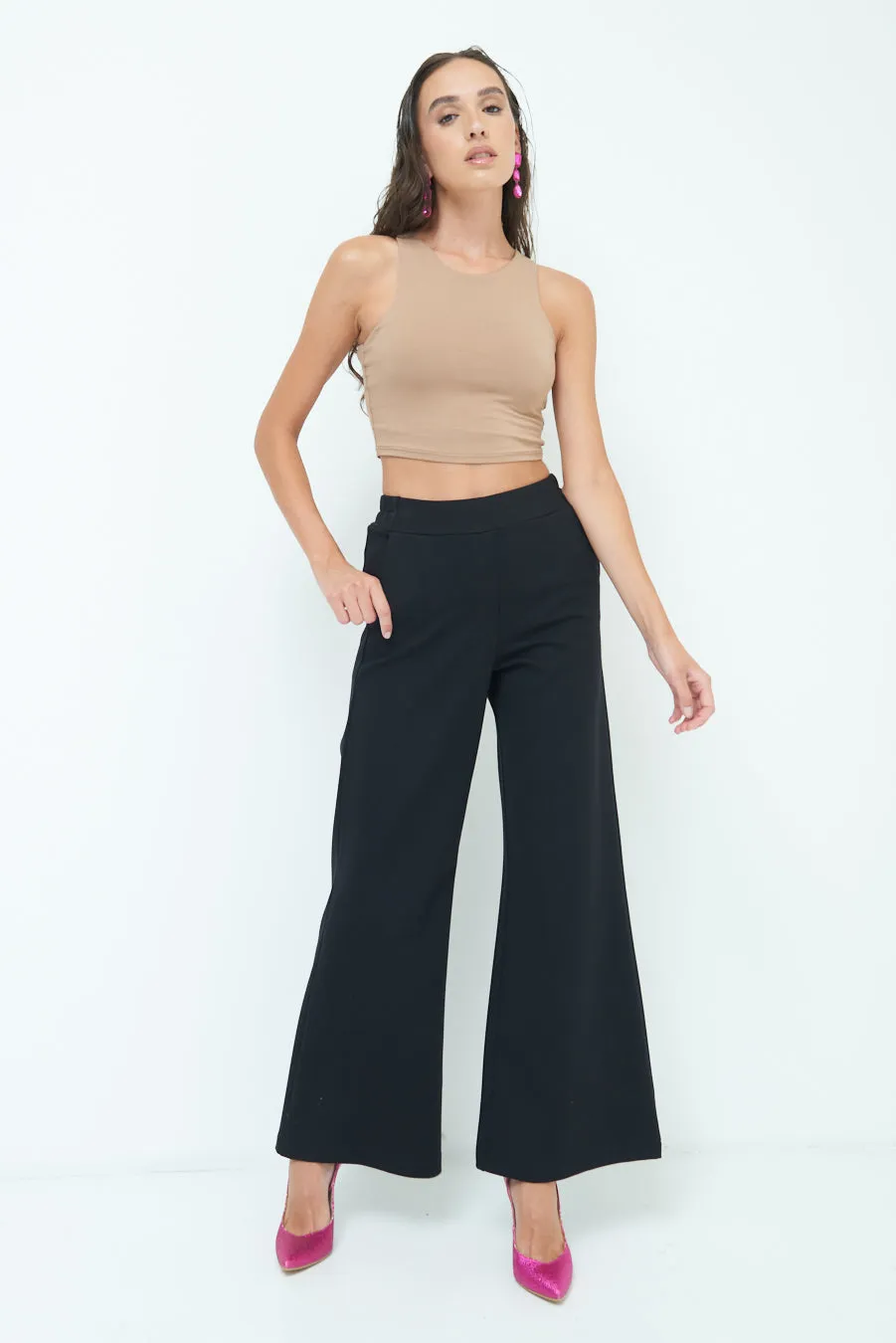 Wide leg high-waisted pants wholesale