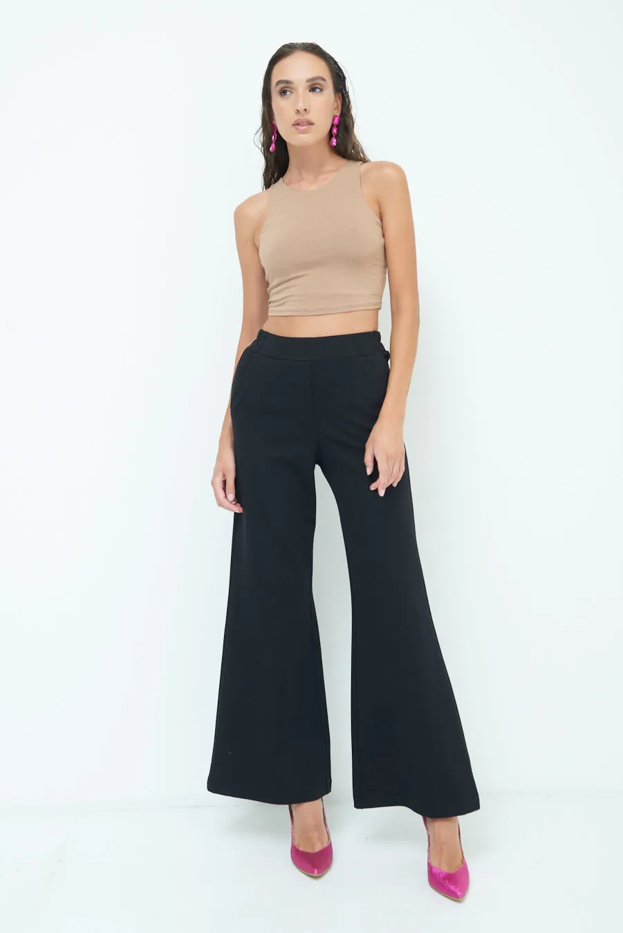 Wide leg high-waisted pants wholesale