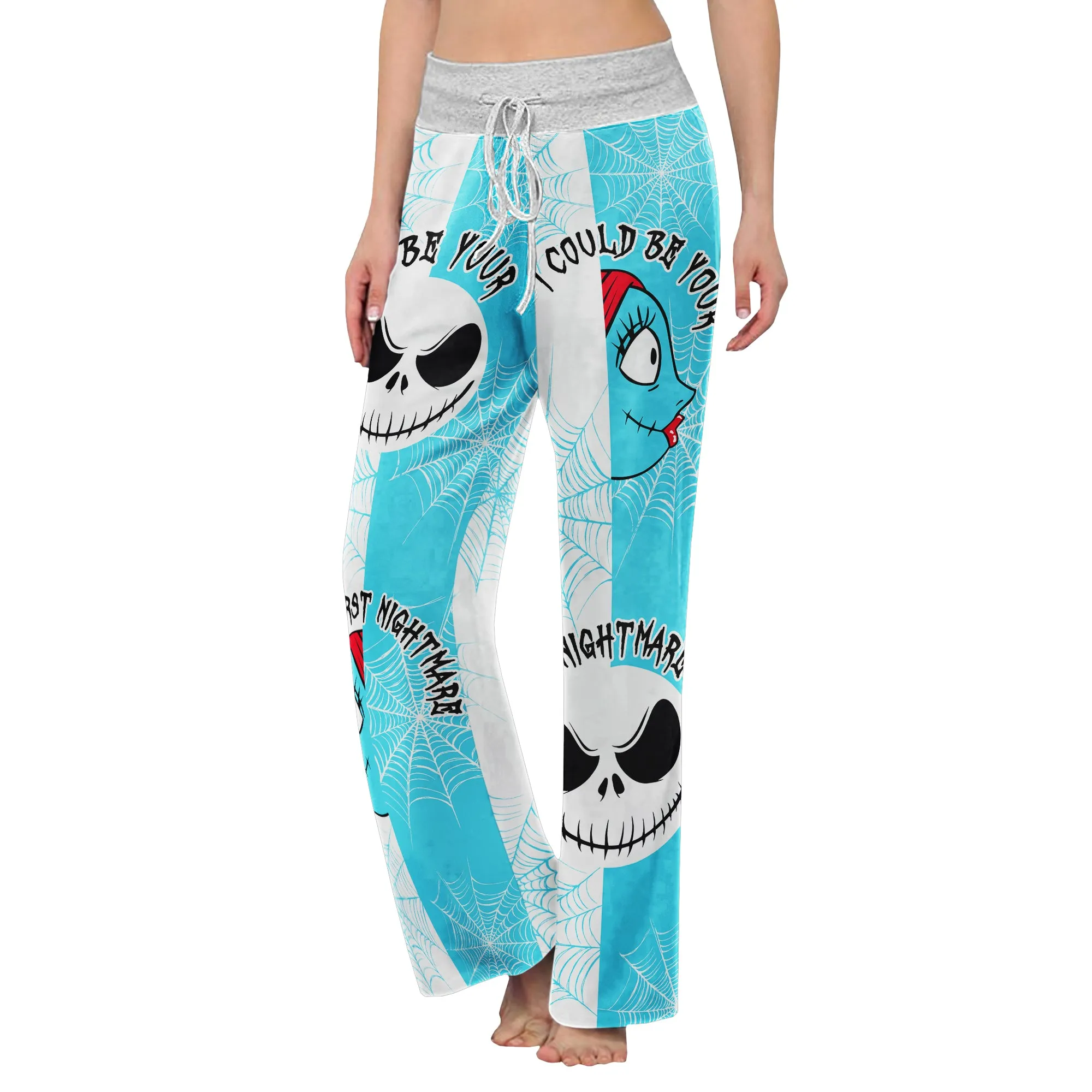 Worst Nightmare Theme Women's High-waisted Wide Leg Pants